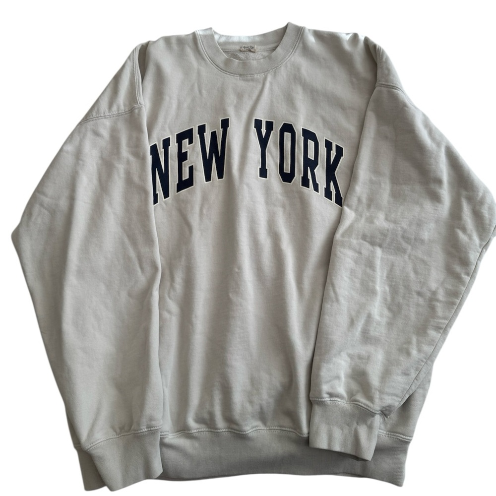 Brandy Melville John Galt Sweatshirt Oversized New York Crewneck Pullover